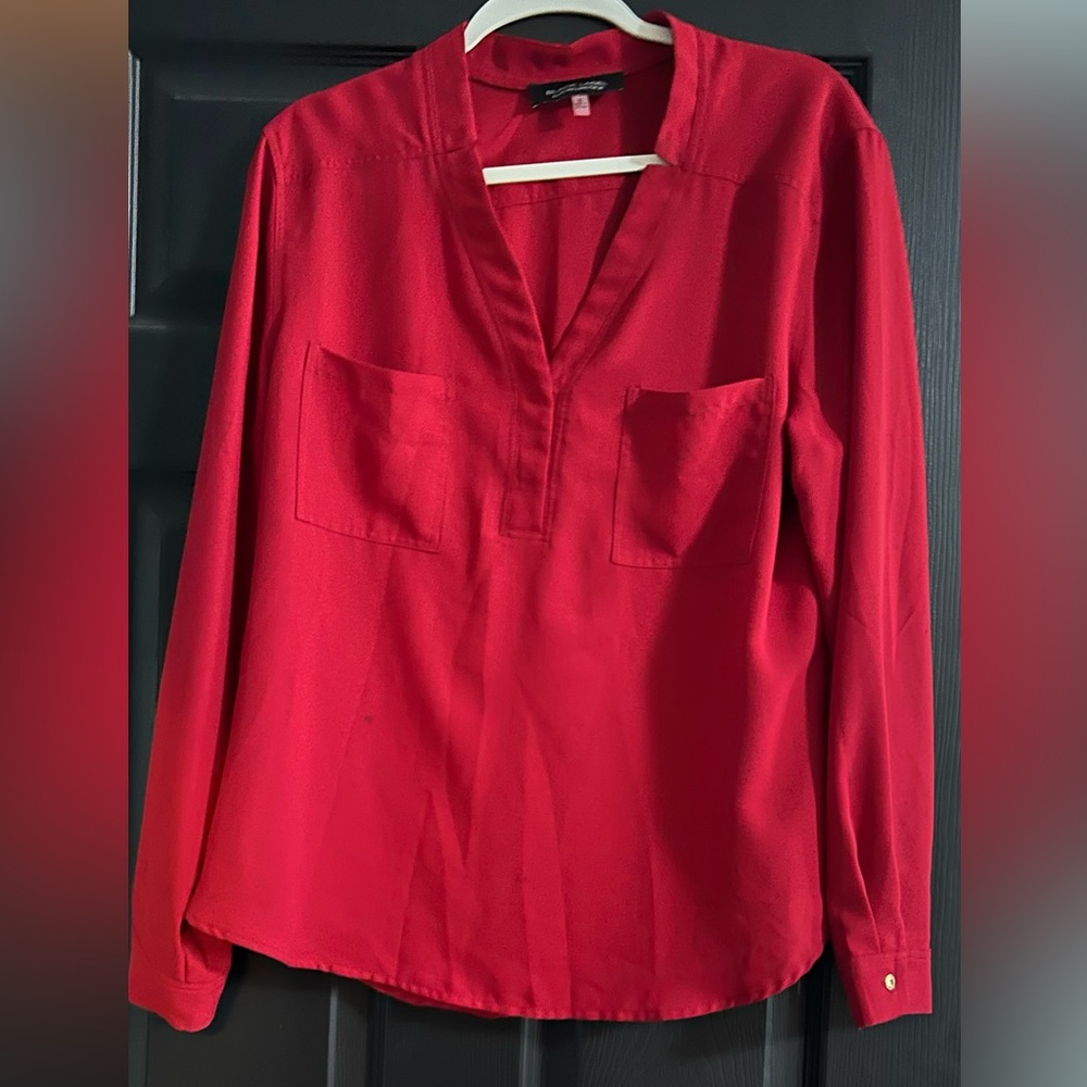 Evan Picone Vibrant Red Blouse